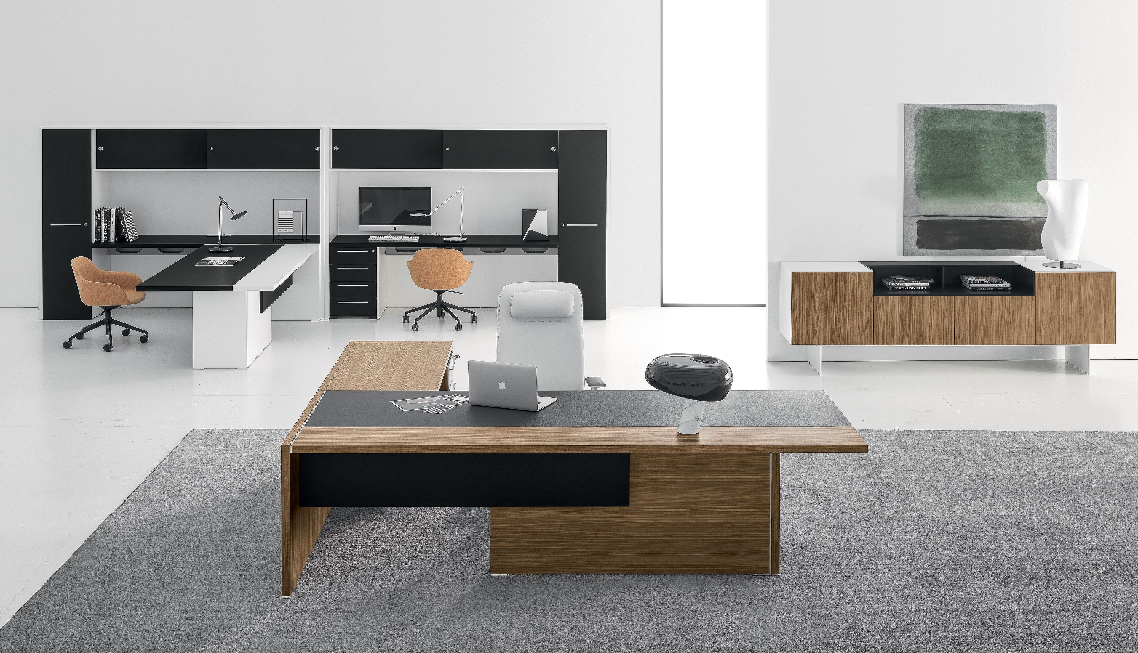 Секционный угловой стол из дерева с ящиками DVO Оксфорд ARCH-00063889 - Вид №4