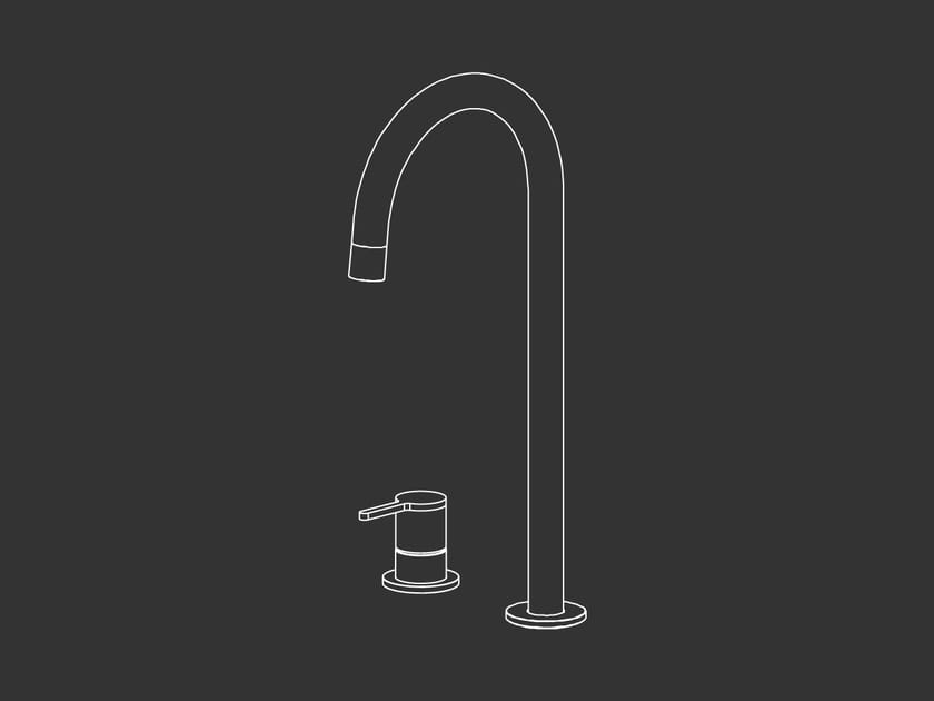 Смеситель для кухни с 2 отверстиями из нержавеющей стали с поворотным изливом CEADESIGN ECO-DRINKING TAP WATER ARCH-00095310