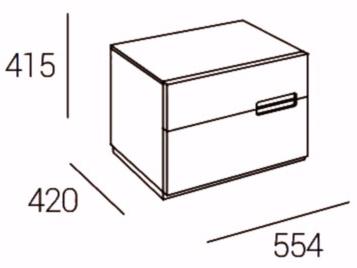 Dall'Agnese Прикроватная тумбочка из дуба с ящиками Asola sun-id-1455740 - Вид №3
