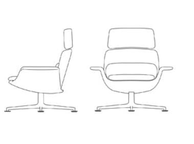 Вращающееся кресло с высокой спинкой Knoll ARCH-00140511 - Вид №7