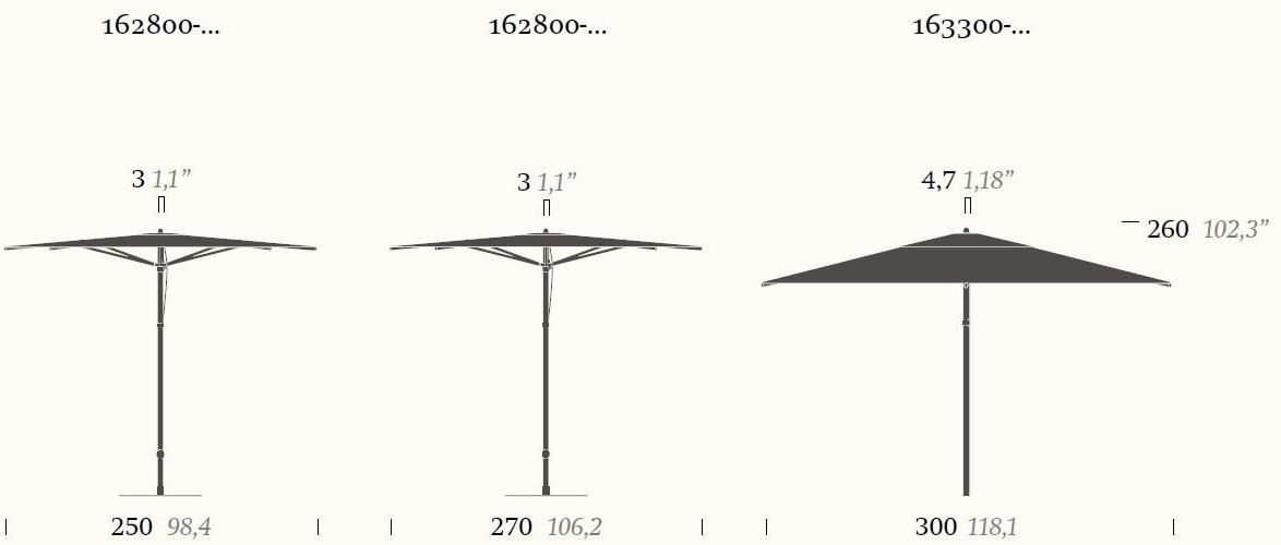 Kettal Алюминиевый зонт  #1628 #1628-.. - Вид №9