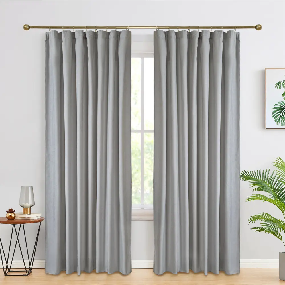 Штора KREAFORTA Raspberry серый 200x280 см с лентой для спальни 89397765 STLM-1578157