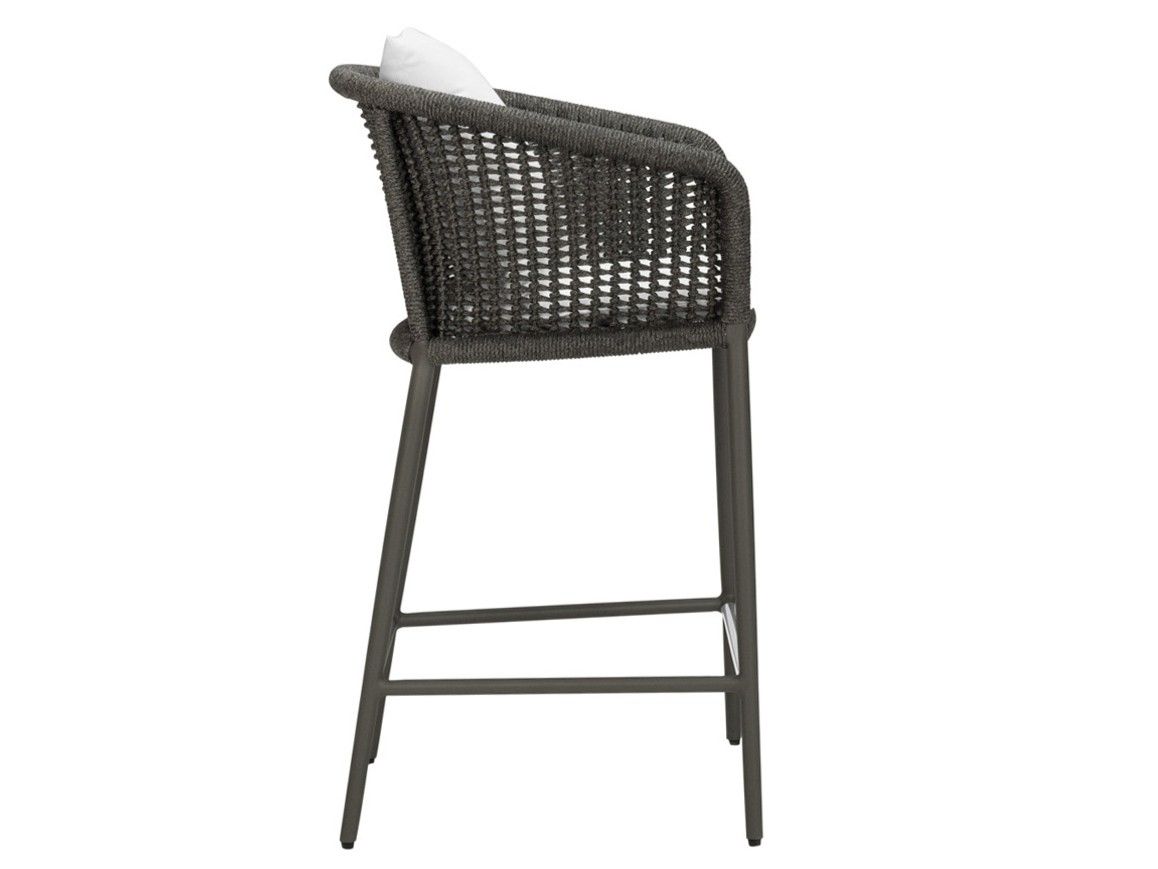 Табурет из морской веревки и алюминия с подлокотниками JANUS et Cie Knot ARCH-00021697 - Вид №4