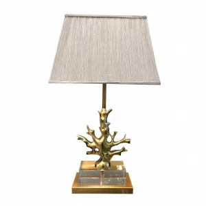 Настольная лампа BT-1004 brass от Delight Collection DELIGHT COLLECTION ФЛОРИСТИКА 244905 Прозрачный;серебро