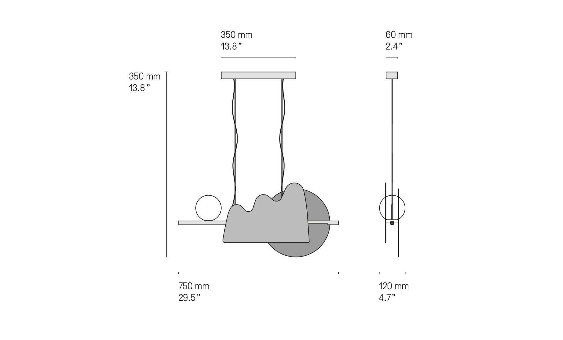 Латунный светодиодный подвесной светильник CVL Luminaires Начо ARCH-00007181 - Вид №2