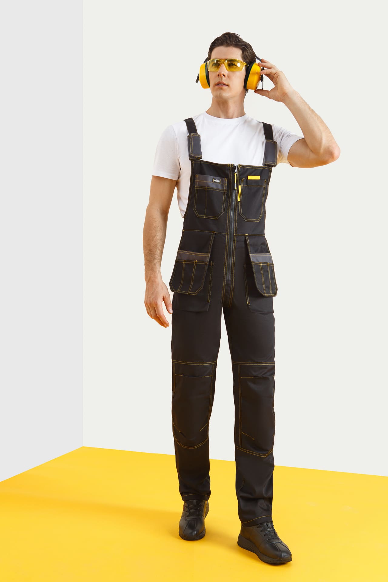 4956830 Костюм "Профессионал-2" черный-графит-желтый GENESIS  Летняя спецодежда  размер 52-54/182-188  - Вид №10