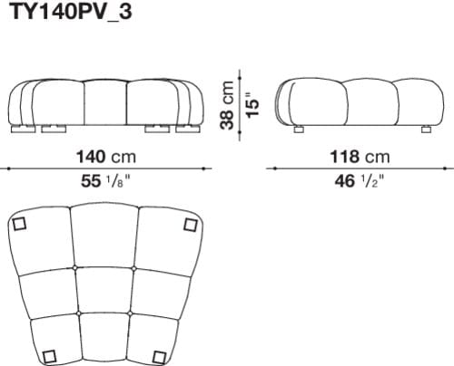Модульный тканевый диван B&B Italia Tufty Time ARCH-00125265 - Вид №16