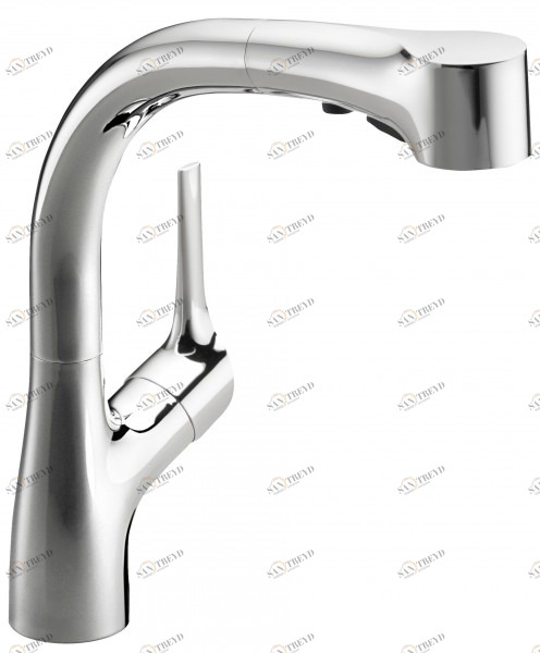 E13963-CP Смеситель для кухни - с выдвижным, вращающимся изливом Jacobdelafon ELATE Santreyd