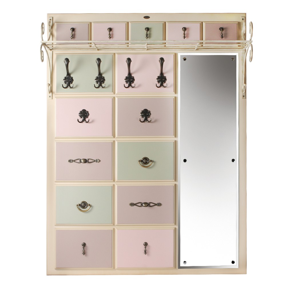 15005 Вешалка настенная Пандора 4 Айвори Акварель BOGACHO 4627139505198