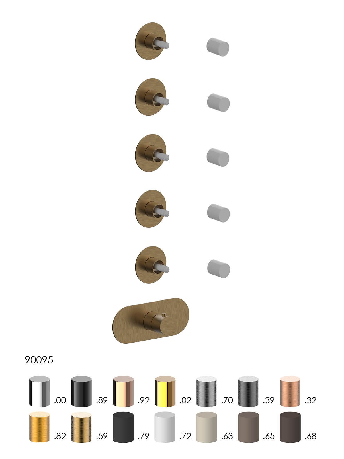 Термостатический смеситель для душа с 6 отверстиями Rubinetterie Frattini отдельная эстетика ARCH-00103351 - Вид №5
