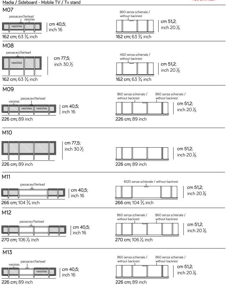 AMURA Тумба под ТВ с откидными дверцами Sistema parere 2 sun-id-1432999 - Вид №9