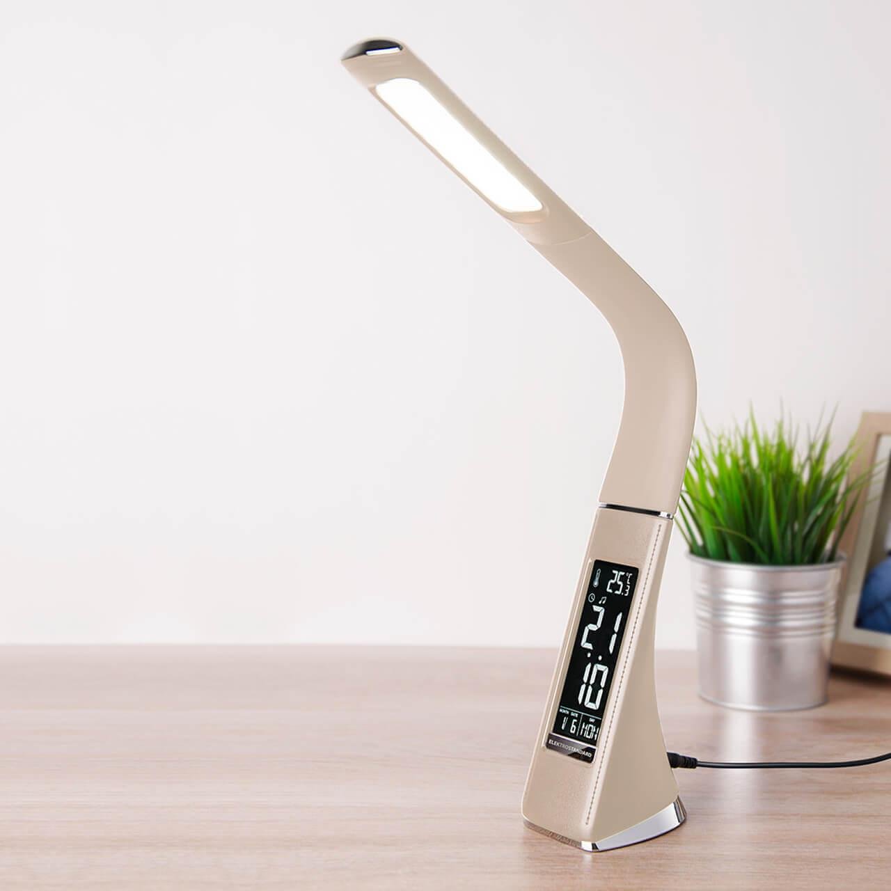 Лампа настольная бежевая Elektrostandard Elara 4690389111631 ELEKTROSTANDARD ELARA 00-3908167 Бежевый  - Вид №1