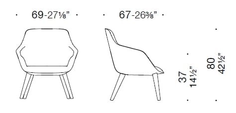 Тканевое кресло с подлокотниками ESTEL GROUP Hego ARCH-00027990 - Вид №2