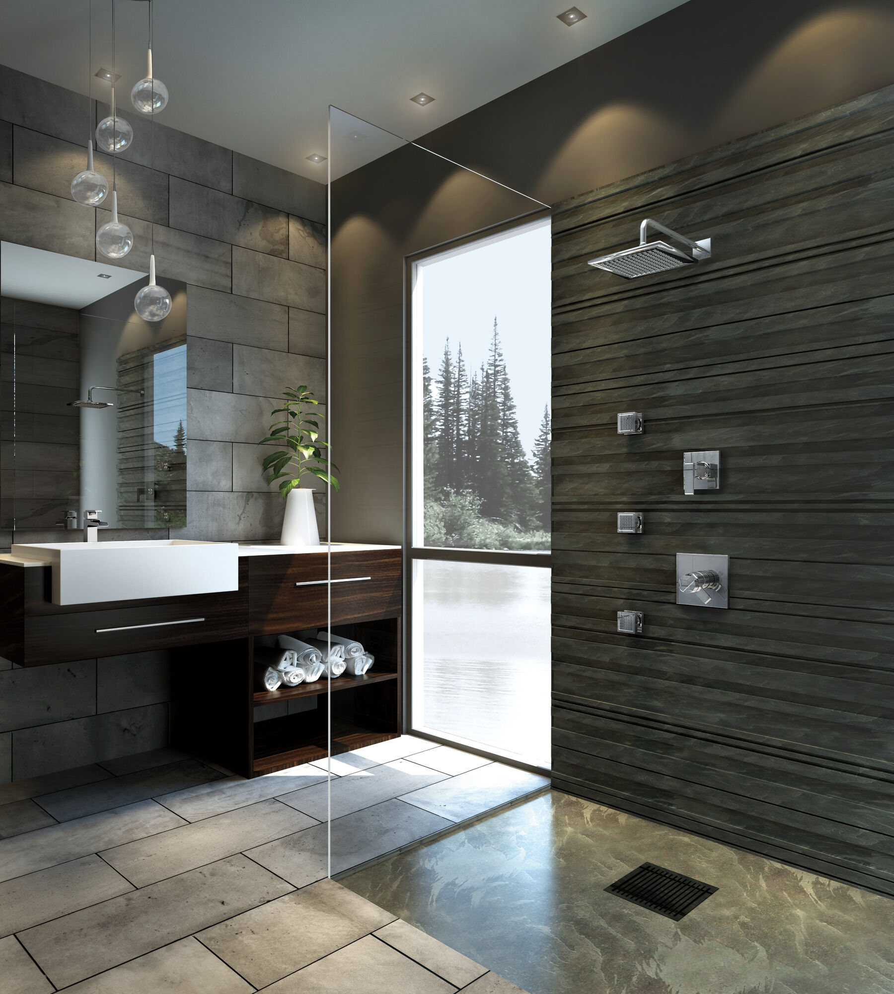 T17T267 Облицовка для душа H2Okinetic® серии TempAssure® 17T Delta Faucet Ara Хром - Вид №1