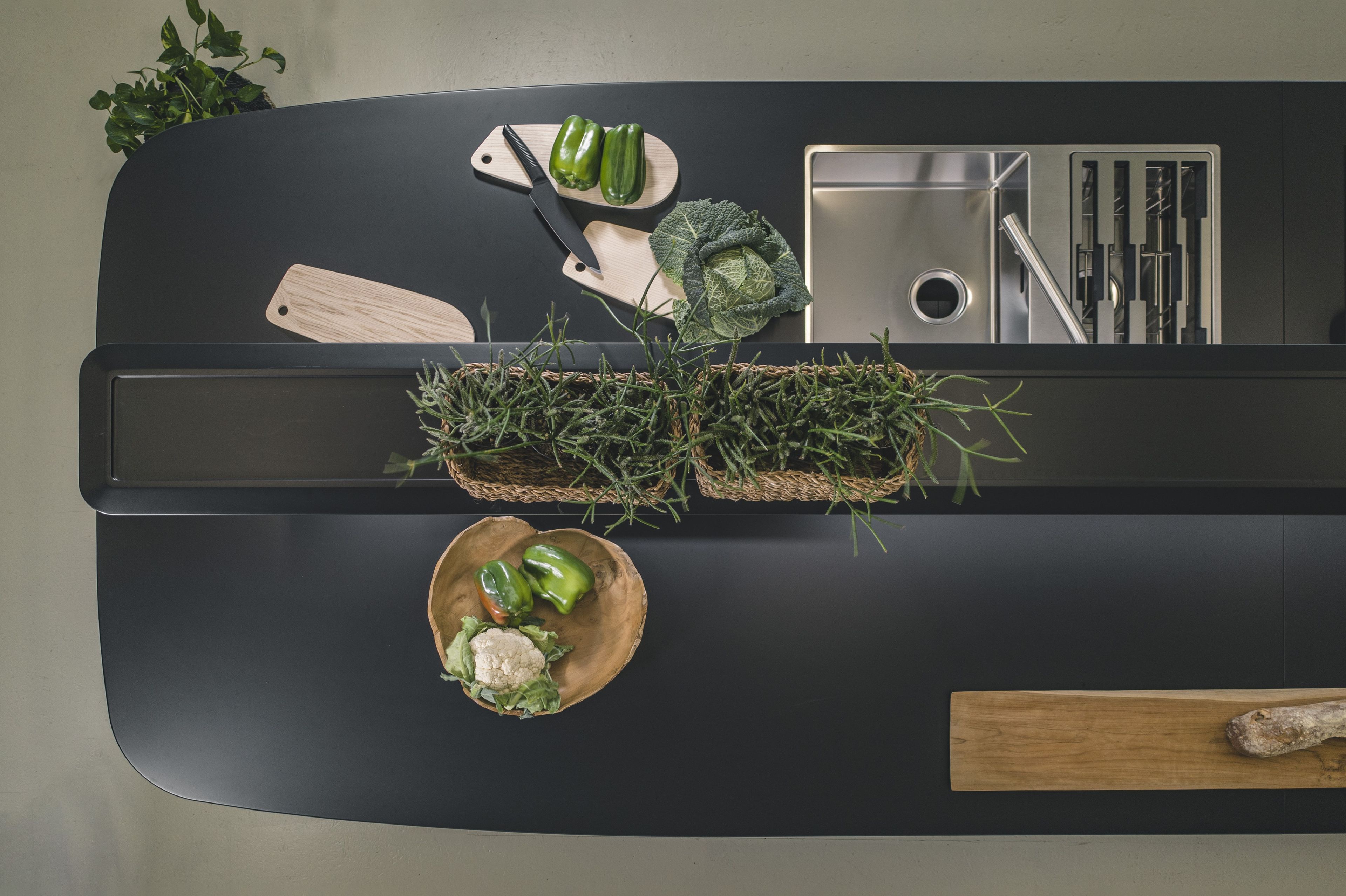 Деревянная линейная кухня True Design ARCH-00118719 - Вид №17