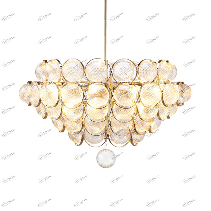 Подвесной светильник Opera 9 от Delight Collection LD88795-9 DELIGHT ДИЗАЙНЕРСКИЕ 243839 Прозрачный;золото 