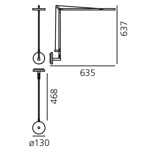Алюминиевый светодиодный настенный светильник с гибким кронштейном Artemide ARCH-00057456 - Вид №3