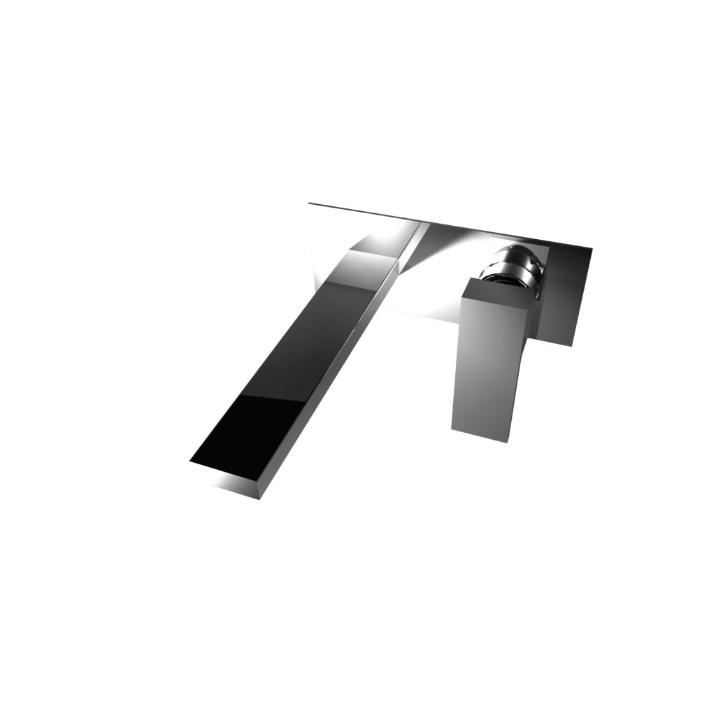 67539 / PR Встраиваемый смеситель для раковины 220 мм. носик и тарелка. Bongio Line 67539/PR