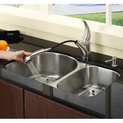 KBU21 Мойка кухонная прямоугольная Krausru  - Вид №10
