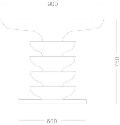 PIMAR Круглый садовый стол из камня Лечче Ondulation 45a  - Вид №1