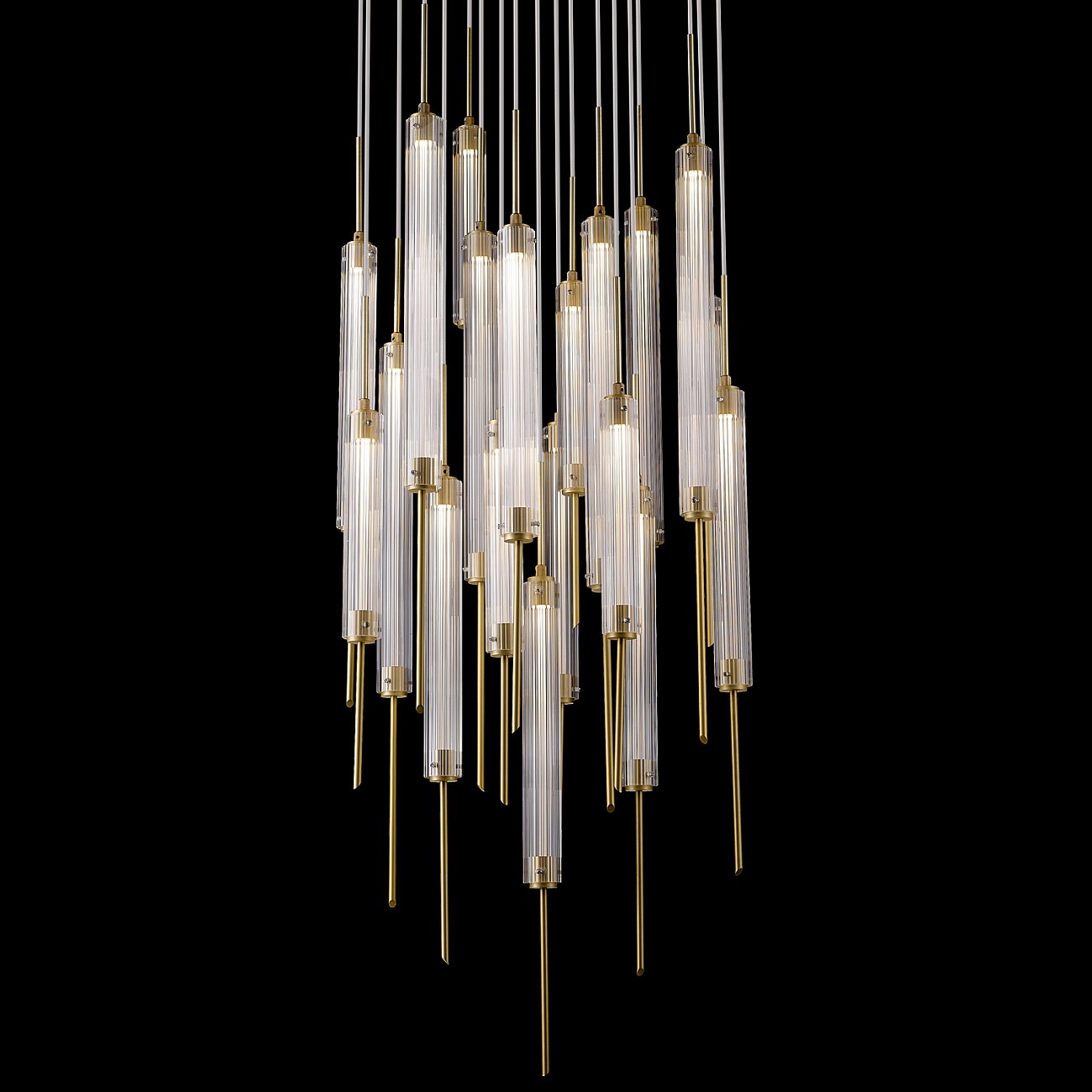 Светильник подвесной 180х47 см латунь Delight Collection P98041-13 brass DELIGHT COLLECTION ДИЗАЙНЕРСКИЕ 00-3882373 Золото;прозрачный  - Вид №1