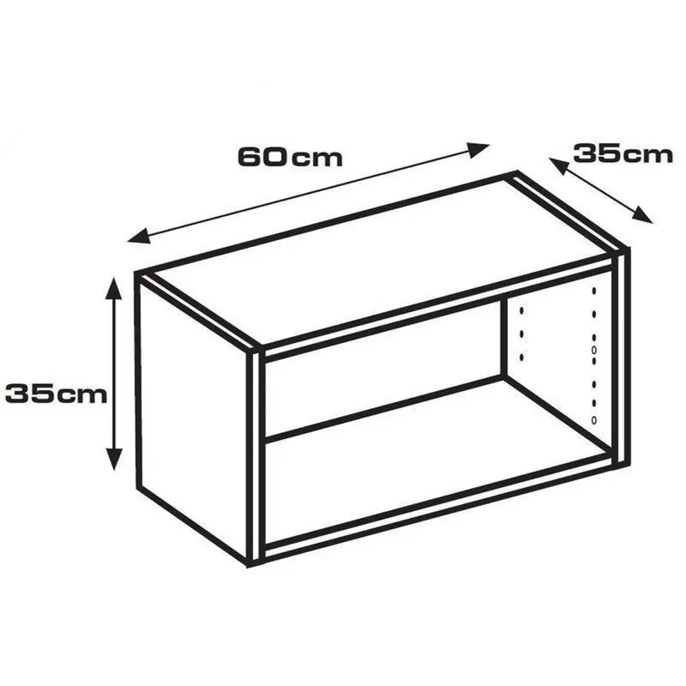 Каркас навесной 60x35x35 см, ЛДСП, цвет белый 82239816 STLM-2139903 DELINIA  - Вид №6