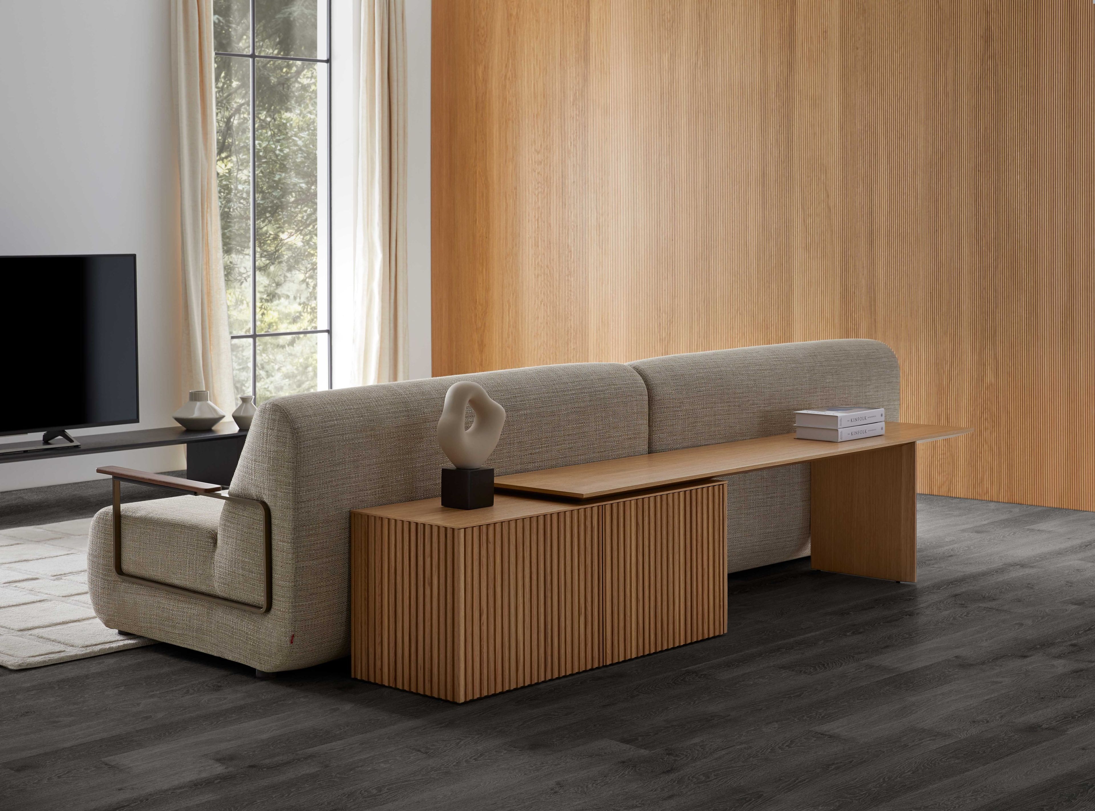 Деревянный шкаф для телевизора с распашными дверцами Punt VELASCA EXTENSIBLE ARCH-00141981 - Вид №5