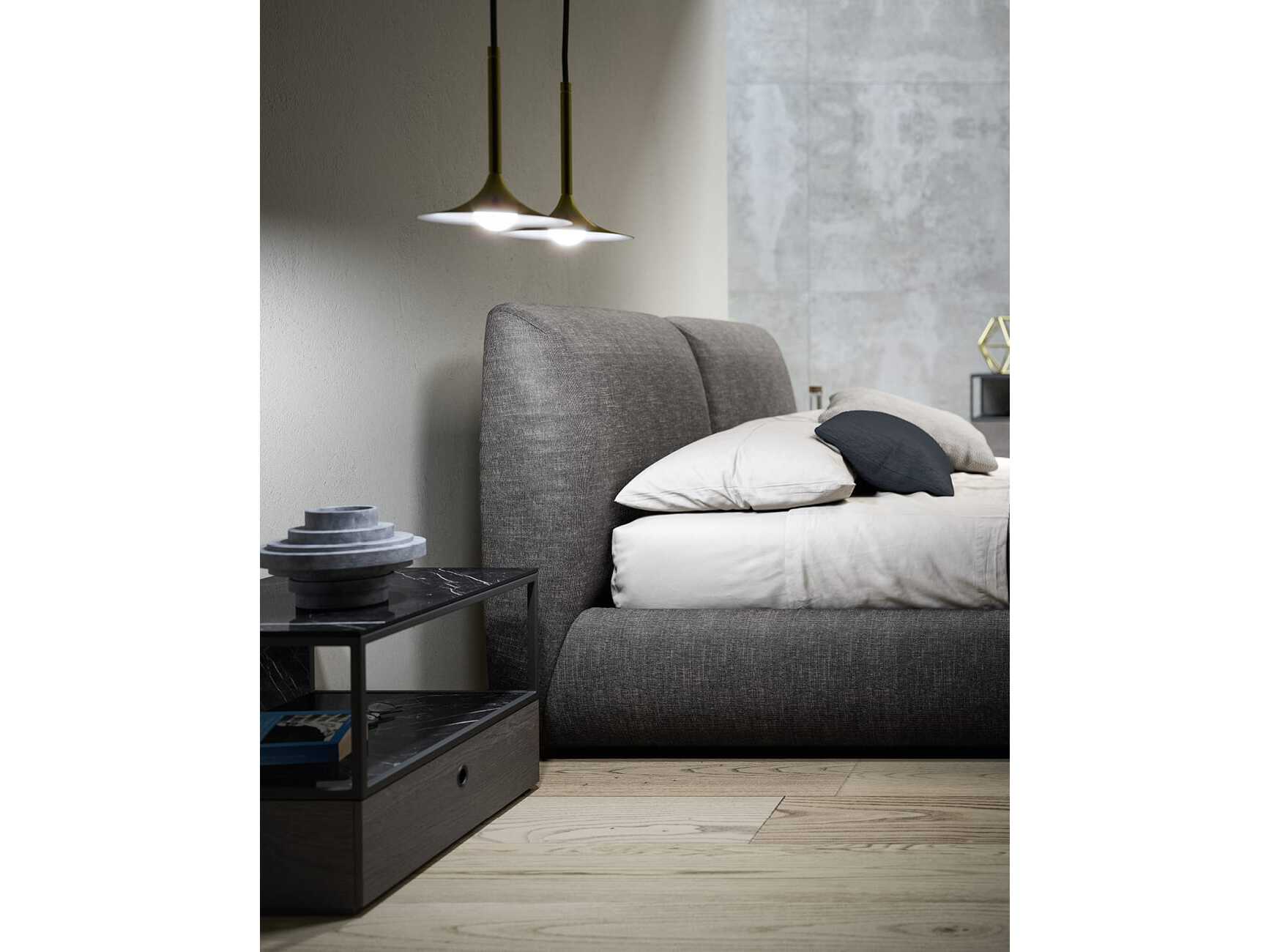 Двуспальная кровать с мягким изголовьем Novamobili MIDNIGHT ARCH-00139151 - Вид №2