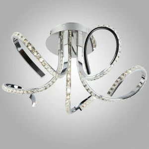 Потолочный светодиодный светильник Eurosvet 90063/5 хром EUROSVET 90063 202255 Прозрачный;хром