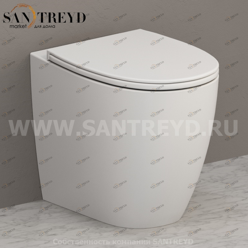 MD004BO Приставной унитаз напольный Белый Ceramica Globo 4ALL Италия