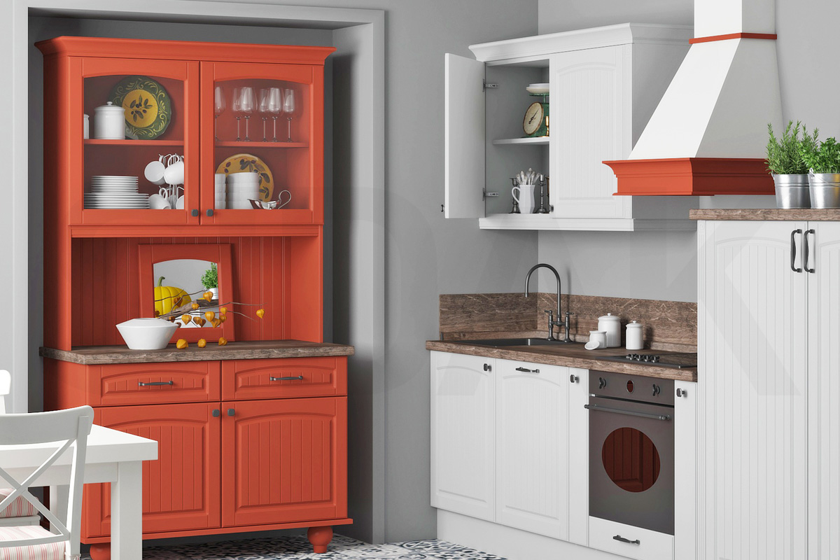 Фасады для кухни Кантри Фрезеровка «Арка сложная» Ниагара №509 SIDAK SIST2620-48 - Вид №1