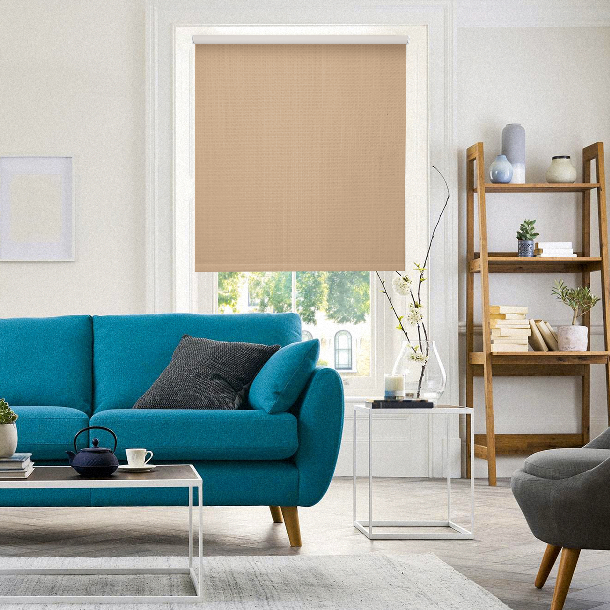 Рулонная штора PRAKTO Dublin с эффектом блэкаут, коричневая 80×250 см 82743474 STLM-0035304 - Вид №4