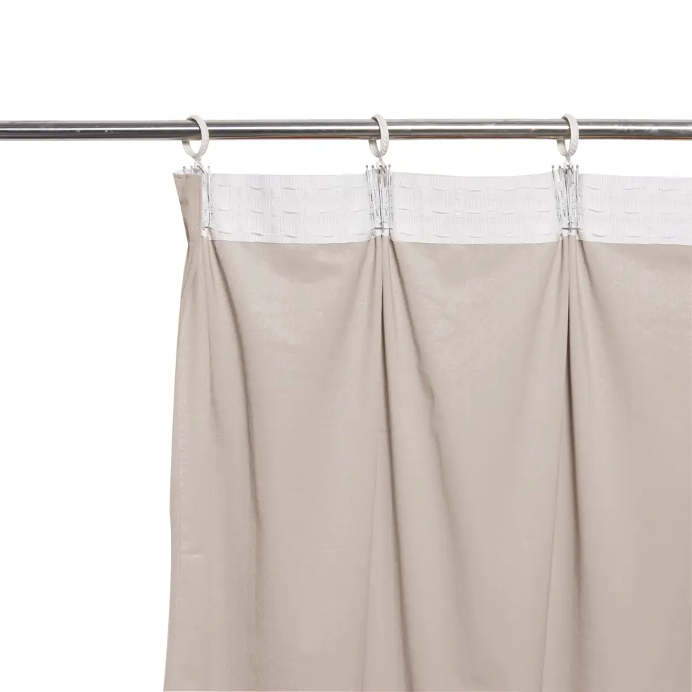 Штора на ленте Inspire Nelio 140x280 см цвет бежевый STLM-2158247 - Вид №4