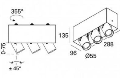 Металлический прямоугольный светодиодный светильник Lucifero's MINI SIGHT 3M ARCH-00095998 - Вид №2