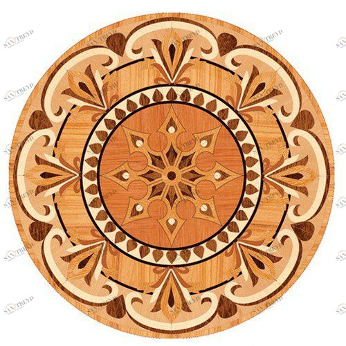 Художественный паркет Da Vinci Розетка 26-160 Дуб Селект (Гладкая) х1000диаметр мм 260090160