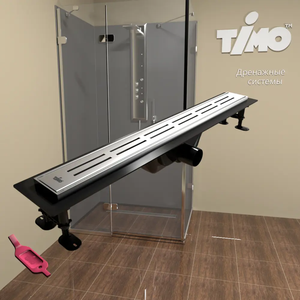 91761921 Трап для душа Timo SP10700-DG10700 комбинированный затвор 11.5x76 см abs-пластик STLM-0806769