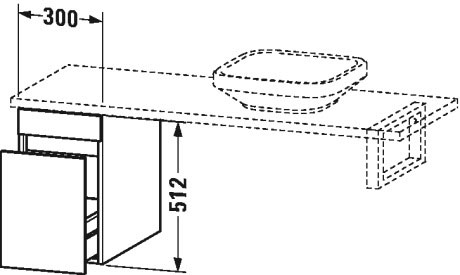 DS533001414 DuraStyle Шкафчик для консоли Терра, декор Duravit - Вид №1