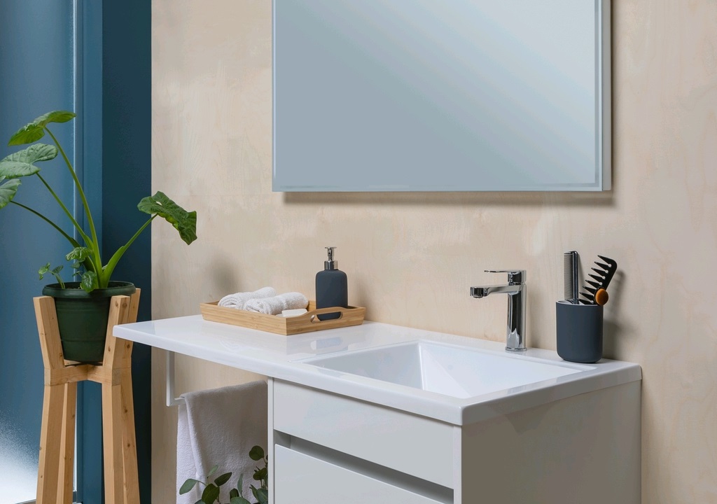 Тумба с раковиной Aquanet Токио 120 R белый (подвесная, 1 ящик) 0023691600235500 - Вид №16