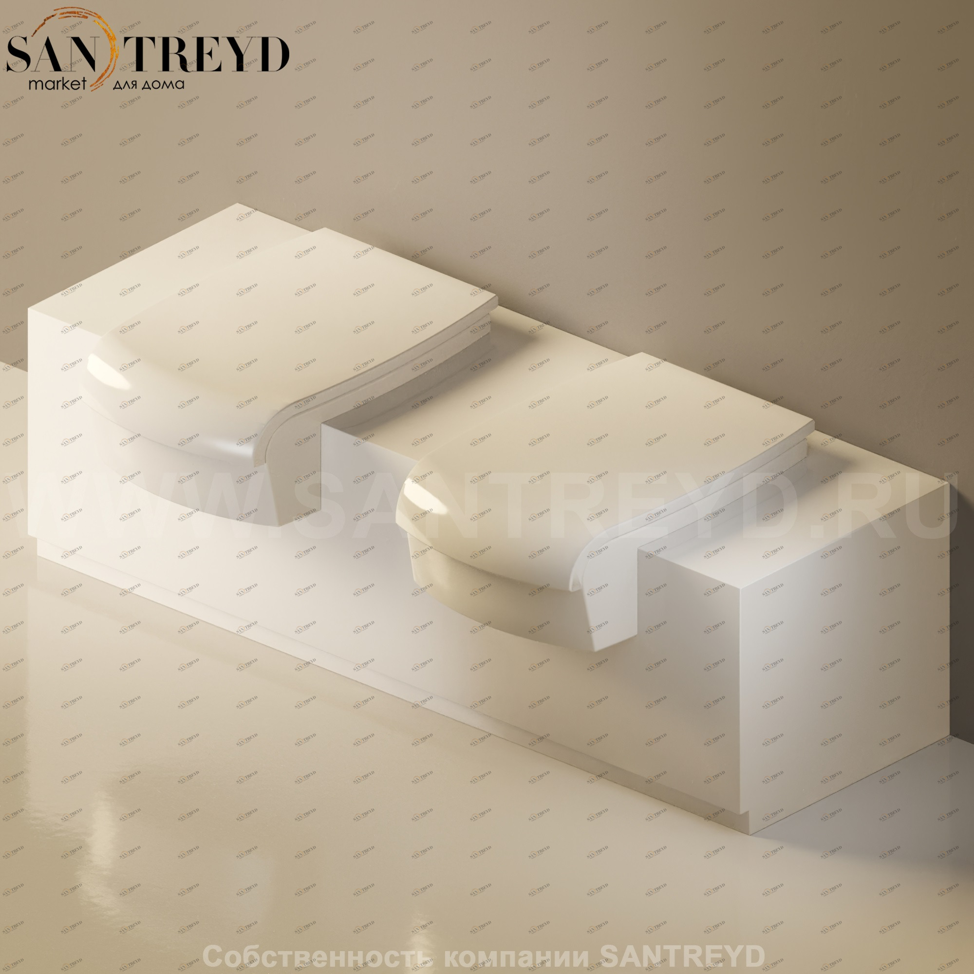 Flaminia UNA Консоль для унитаза и биде от 135 до 200 см белая UNA200WB.9016 Ceramica Flaminia UNA200WB9016