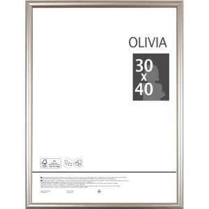 Рамка Olivia 30x40 см пластик цвет серебро 86108410 STLM-2137368