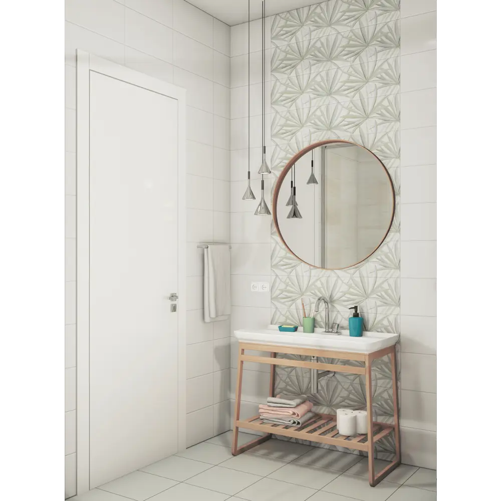 Декор LB Ceramics Моана Бамбук 19.8x39.8 см 1.58 м² цвет белый/зелёный STLM-2078532 - Вид №5