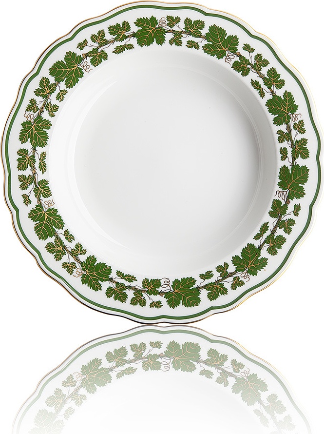 85853 Meissen Тарелка суповая 24см "Виноградная лоза" (с золотом) Фарфор 