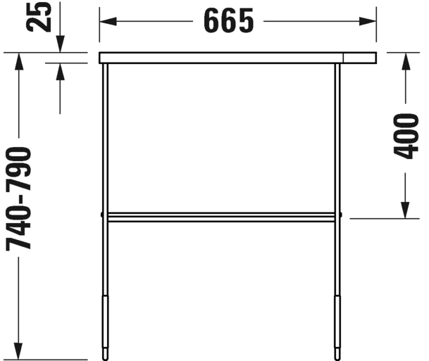 0031011000 DuraSquare Консоль металлическая напольная **
Хром Black Matt Duravit - Вид №4