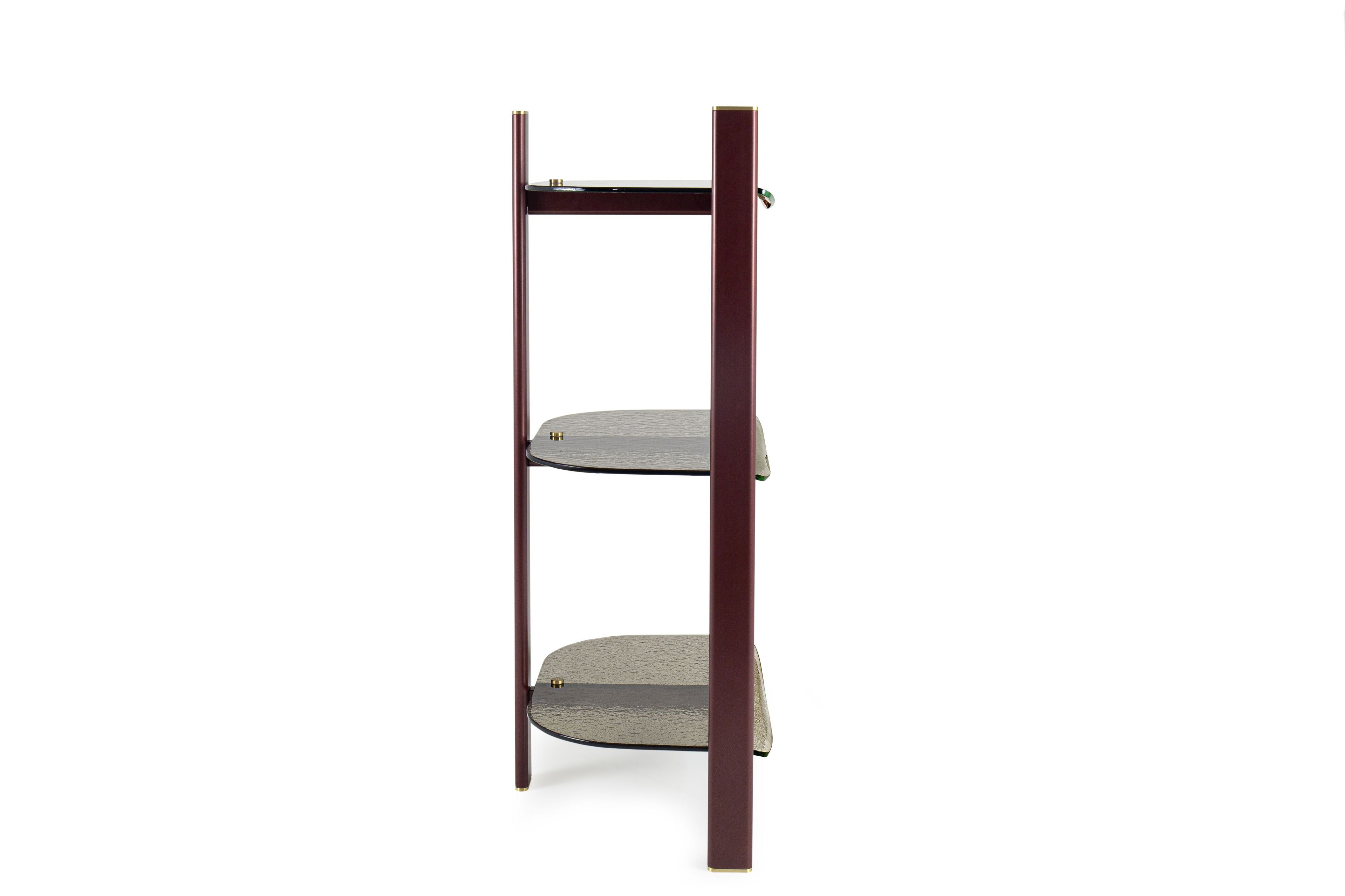 Отдельно стоящий книжный шкаф из металла и стекла Borzalino PETRA ARCH-00103714 - Вид №8