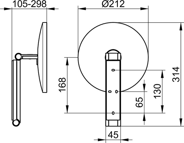 17612050000 Косметическое зеркало KEUCO Kosmetikspiegel - Вид №2