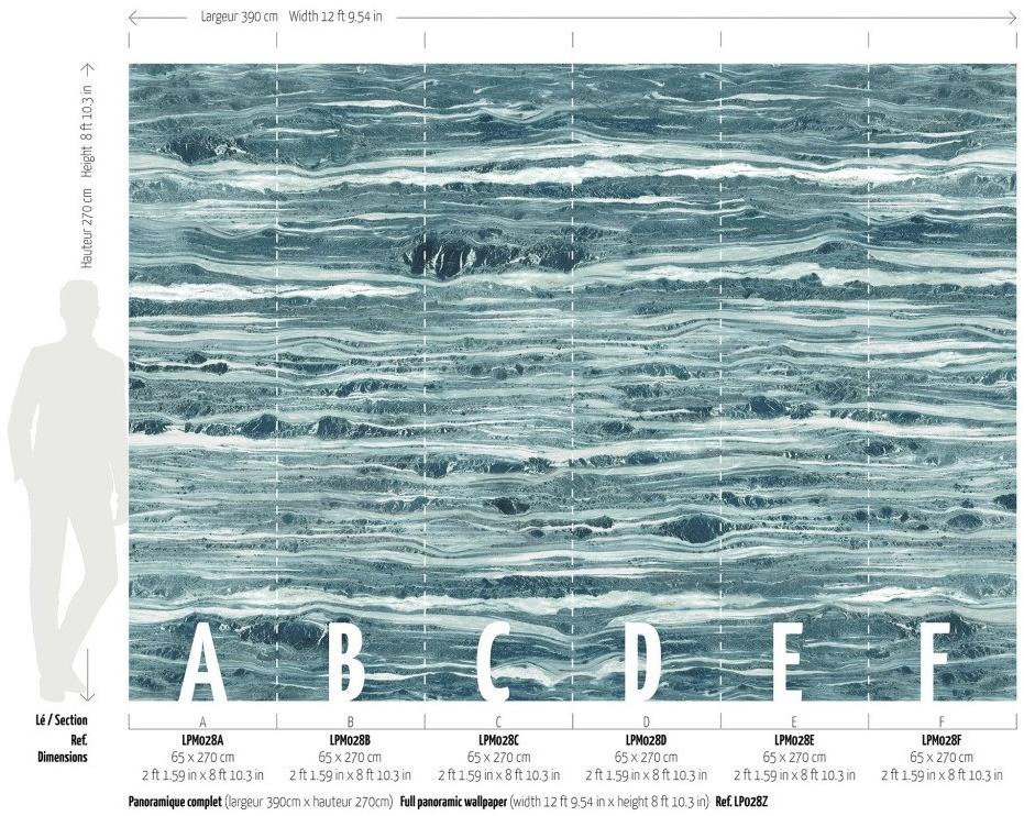Koziel Панорамные моющиеся обои с эффектом мрамора Marbles Lpm028 - Вид №2