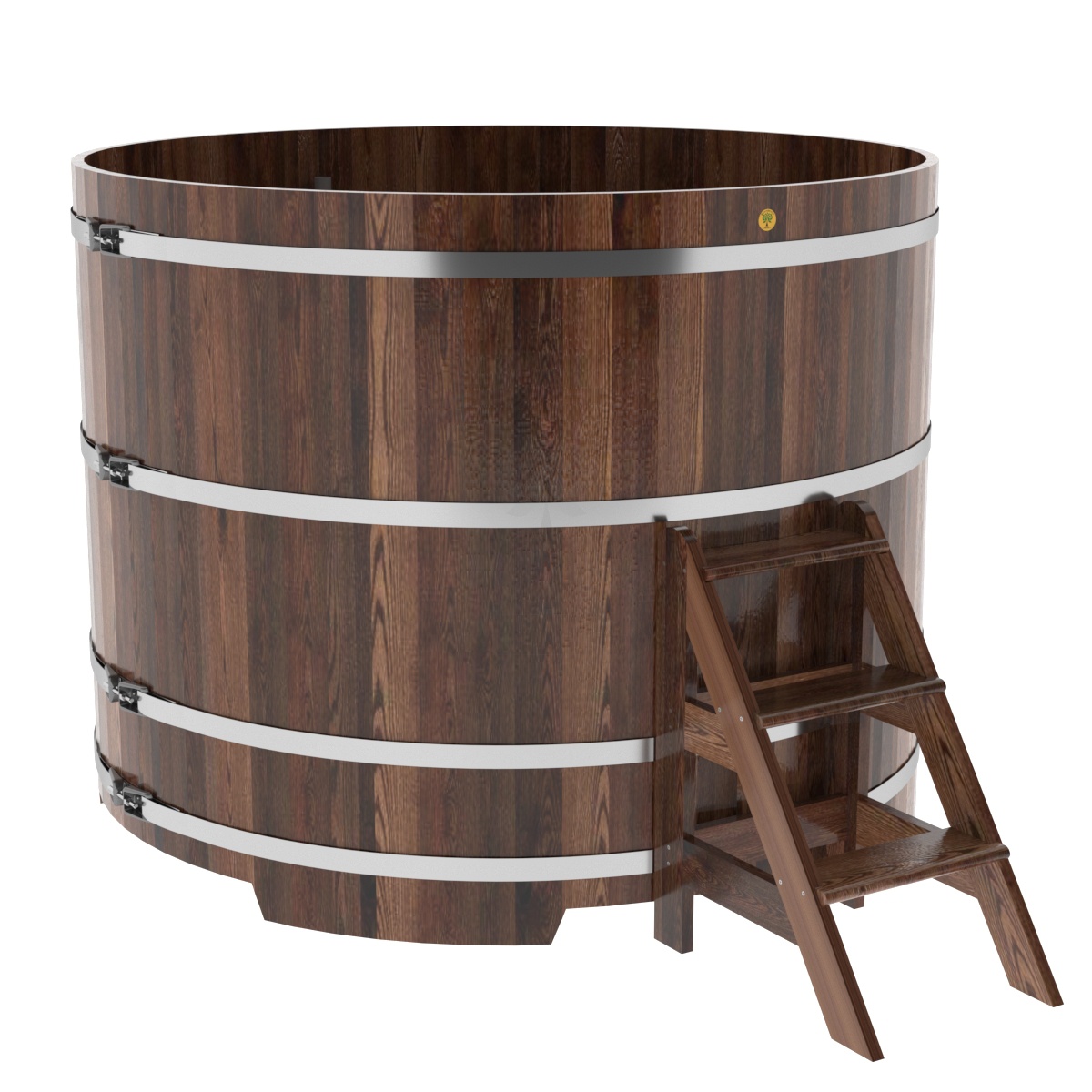 1219 Купель круглая из лиственницы d=1,80х1,4 морёная премиум Alyarus 