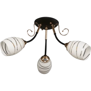 Люстра потолочная Camila 1112 3 лампы 9 м² цвет чёрный