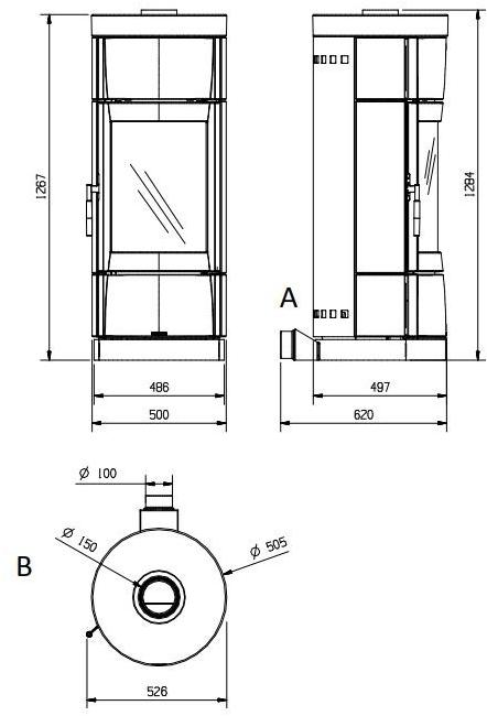 LA NORDICA EXTRAFLAME Круглая и вращающаяся дровяная печь sun-id-1422358 - Вид №3