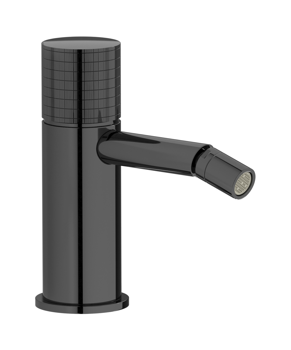 Смеситель для биде на 1 отверстие в комплекте с донным клапаном. WE ARE IB ga220cf Black Chrome Gatsby